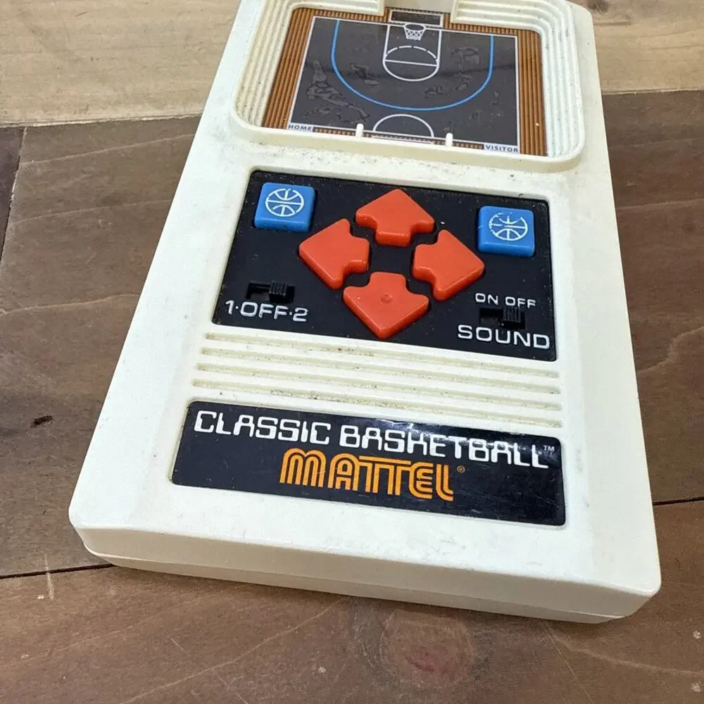 Vintage Classic Basketball Handheld Video Game Mattel Electronics Tested